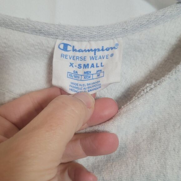 Champion Reverse Weave Cal Poly Sweatshirt Women's Size XS Gray Green READ - Picture 7 of 13